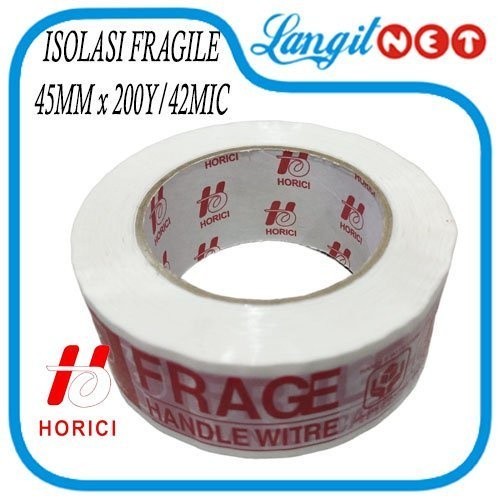 

ISOLASI HORICI145 FRAGILE TAPE PUTIH 45MMx200Y42MIC