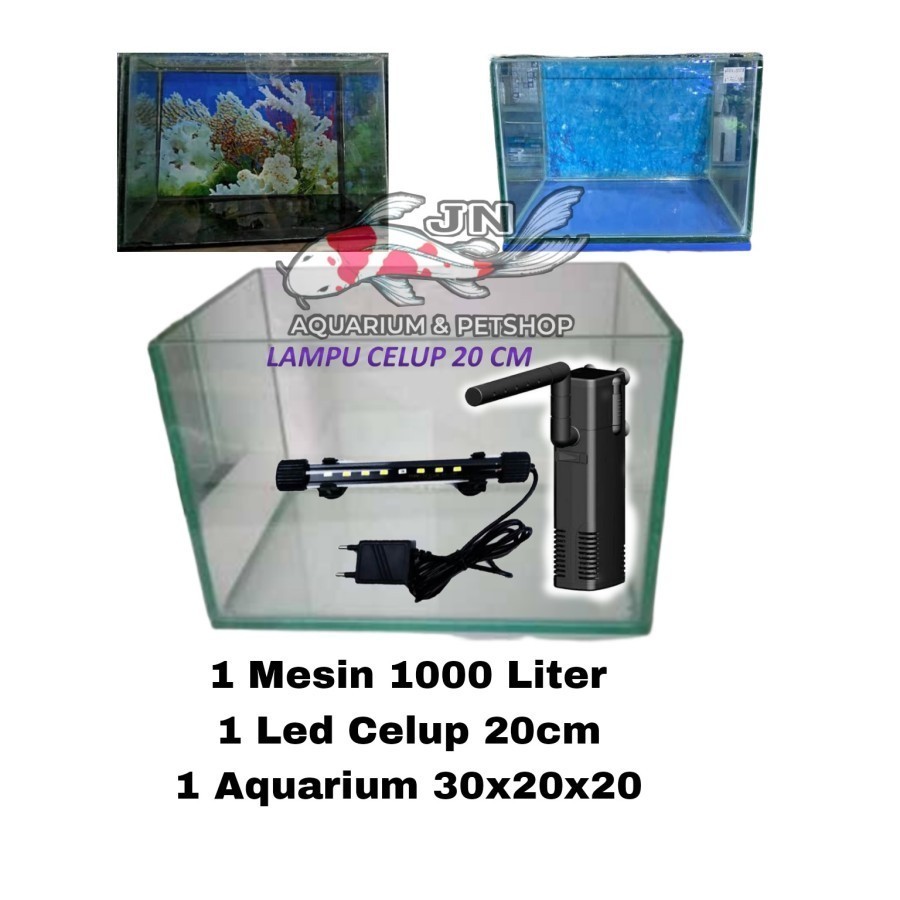Paket Aquarium 30x20x20 Hiasan Aquarium
