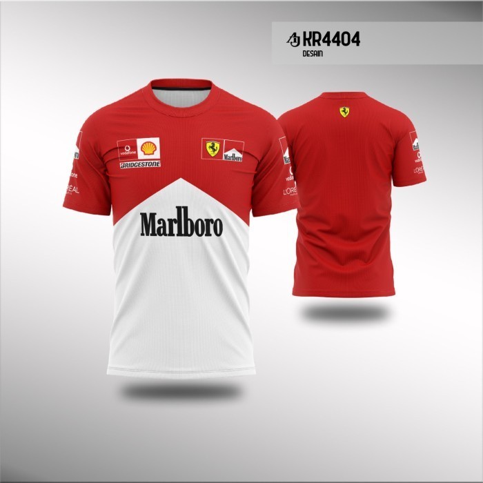 Kaos Jersey F1 Ferrari Vintage Michael Schumacher