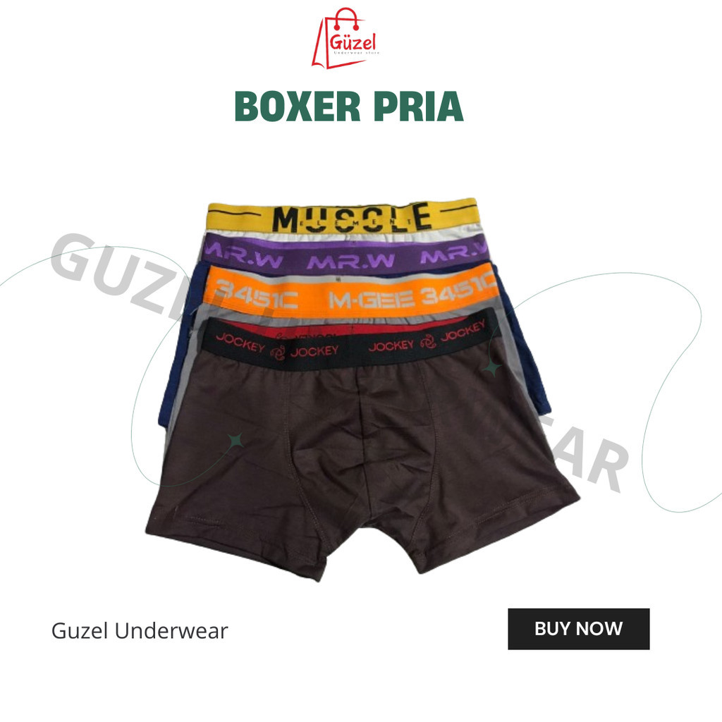celana dalam boxer cd pria dewasa remaja cowok laki M L XL XXL XXXL jumbo big size poter katun tebal