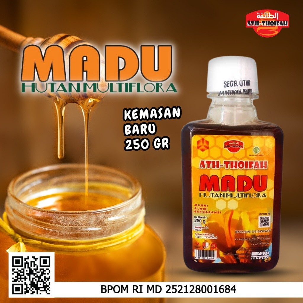 

Madu Hutan Murni Multiflora Ath-Thoifah Asli Riau Sialang 250 gram