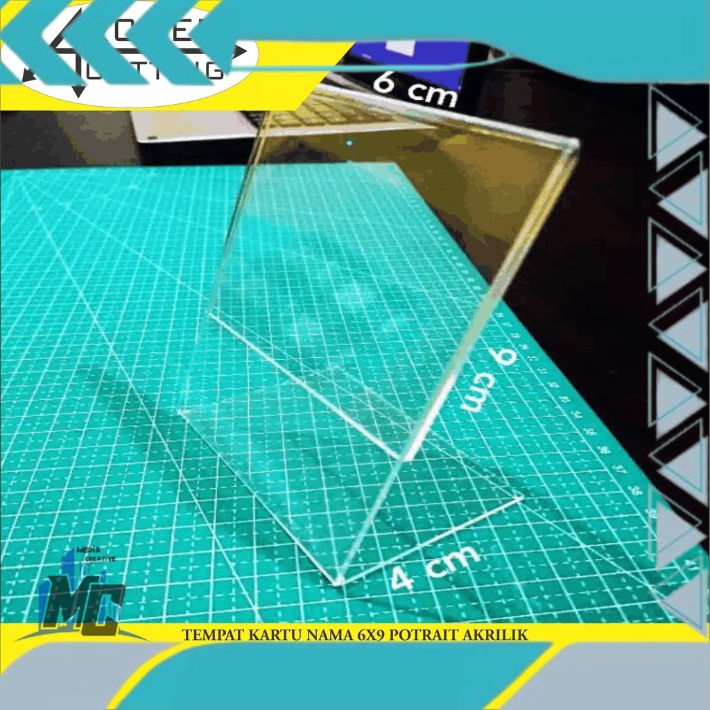 

tempat kartu nama/ tent holder akrilik tipe L 6x9 potrait