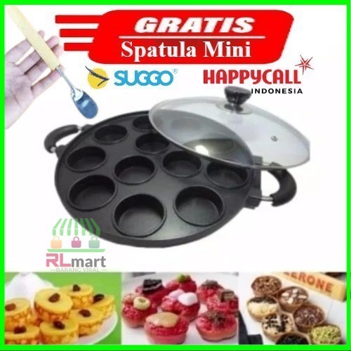 [READYYY] Cetakan Kue 12 Lubang Datar SUGGO Loyang Martabak Super Mini Cetakan Kue Lumpur Apem
