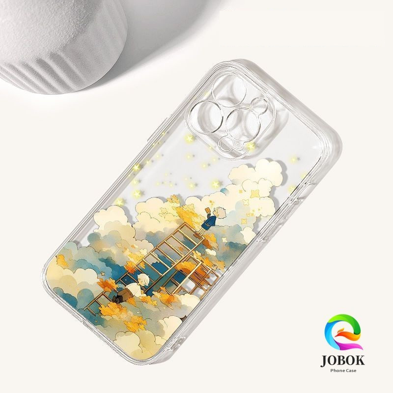 Casing Iphone Aesthetic Cloud Boy  Case Bening Clear Case Iphone 13 12 11 PRO MAX 14 15 PLUS XS XR 6