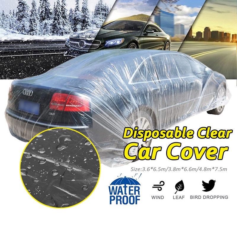 TUTUP MOBIL/COVER MOBIL TRANSPARAN / PENUTUP BODY PLASTIK UNIVERSAL WATERPROOF CAR SARUNG SELIMUT BE