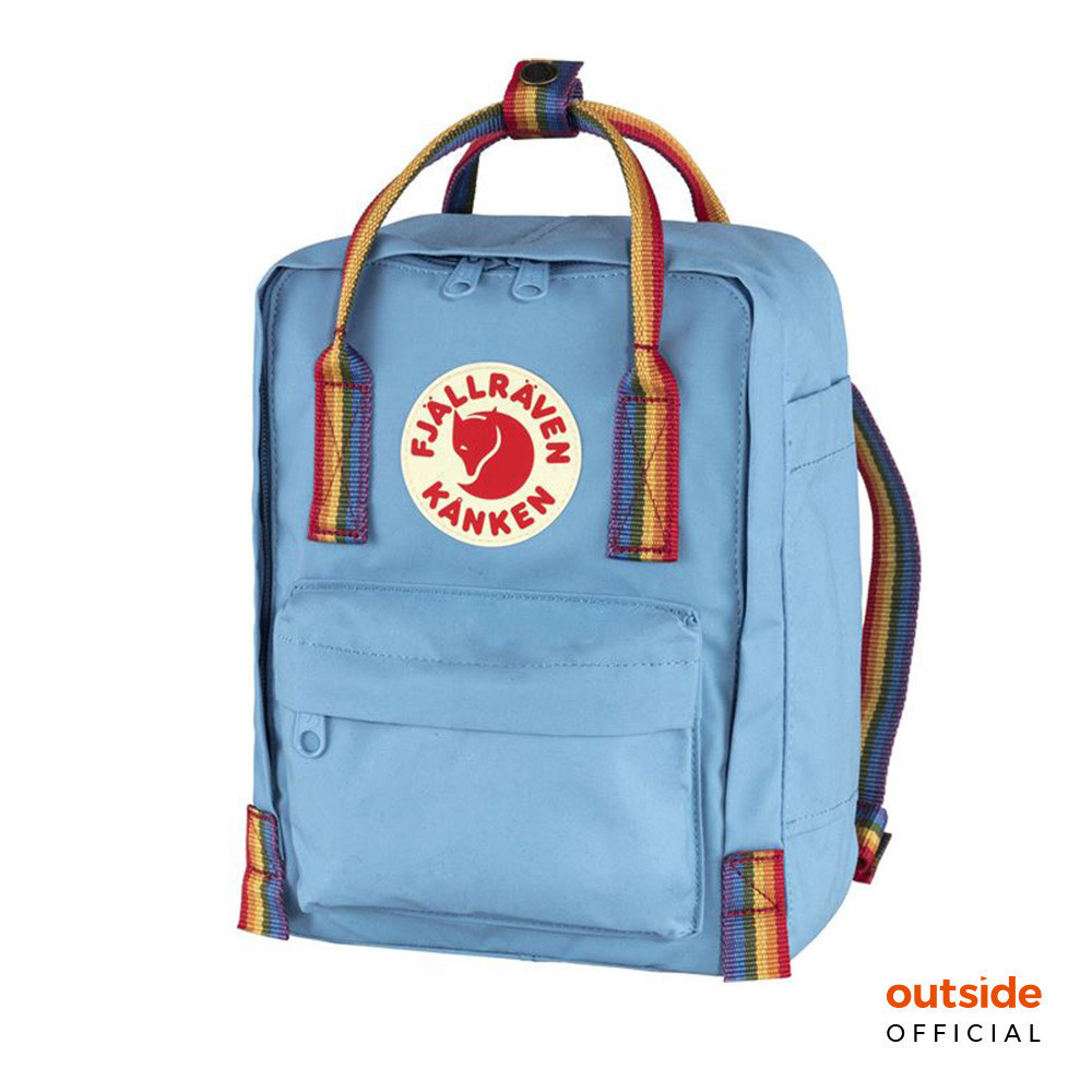 Fjallraven Kanken Rainbow Mini Backpack - Air blue-Rainbow pattern