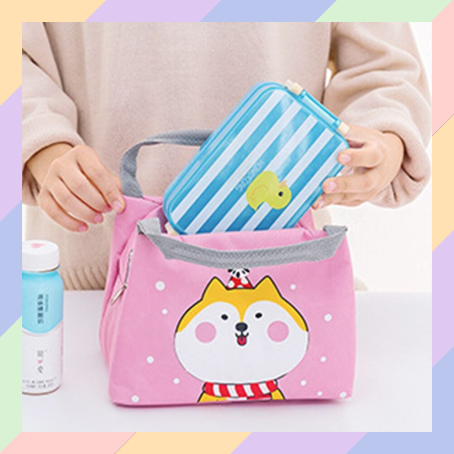 TW16 Tas Bekal Cooler Bag Tempat Makan Anak Tahan Panas Korea Karakter Lucu 02A3