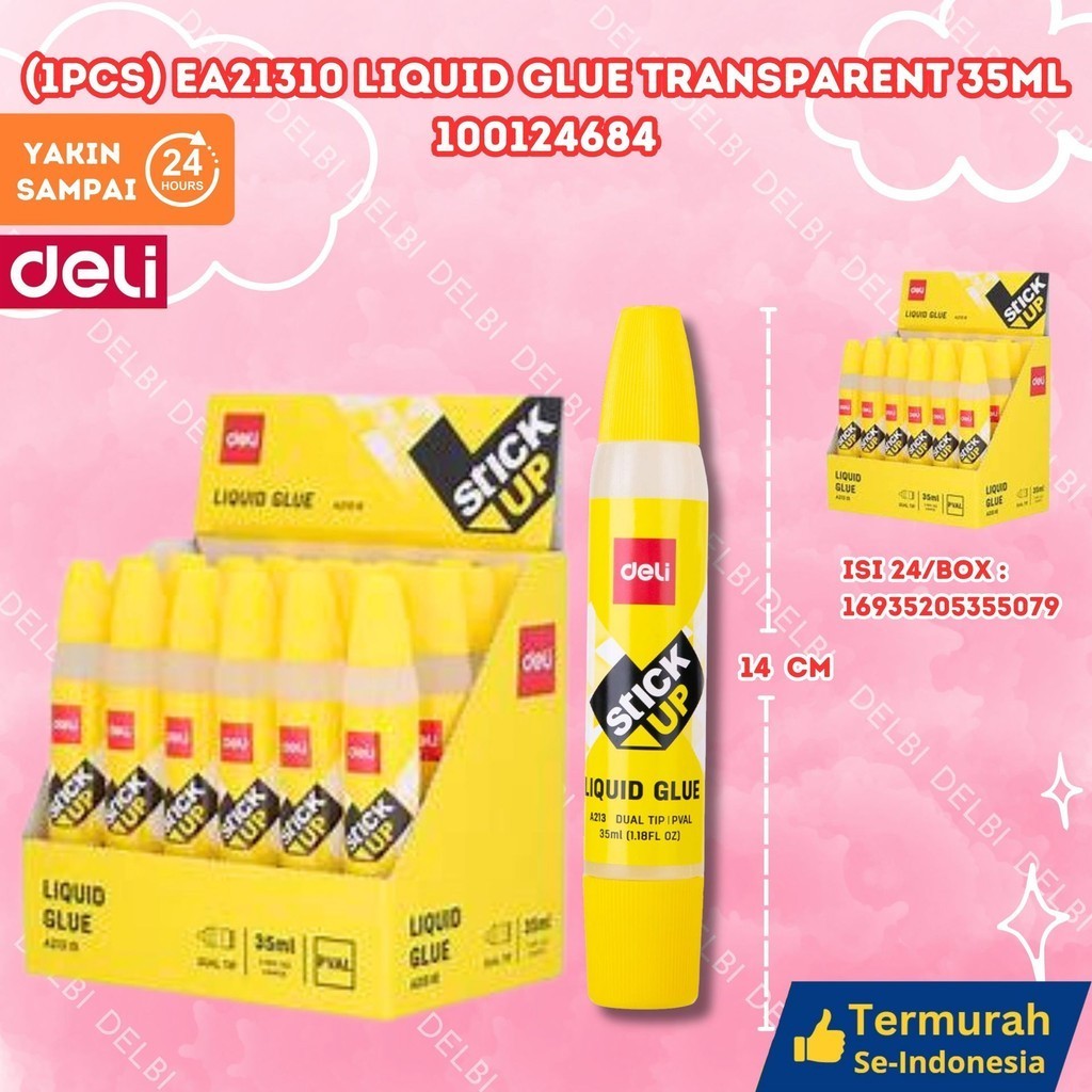 

Deli Liquid Glue / Lem Cair Transparan 35ml dengan 2 Aplikator (1PCS) A21310 LIQUID GLUE TRANSPARENT 35ML