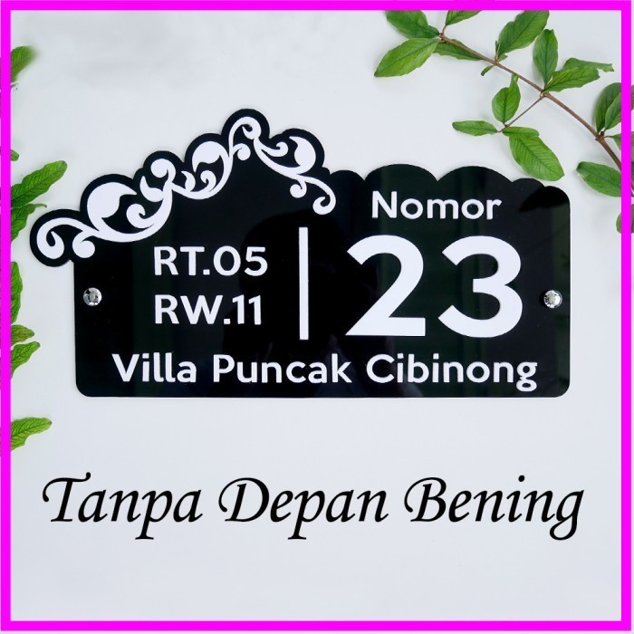 

Papan Nomor Rumah Acrylic Minimalis Timbul