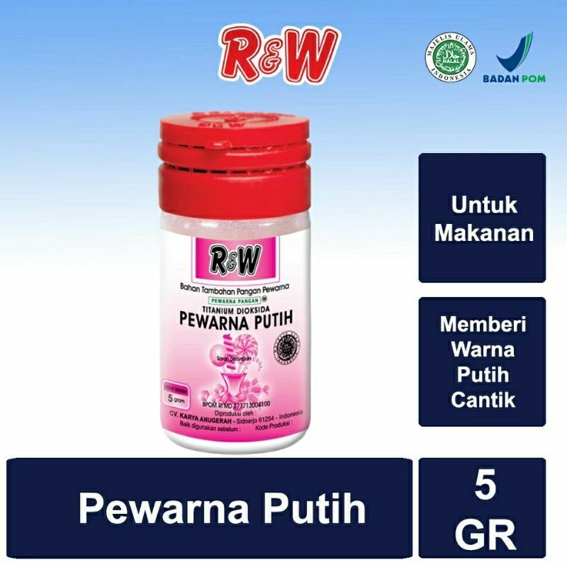 

Pewarna Makanan Pemutih Makanan Rajawali 5gr