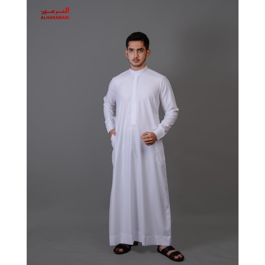 AL Haramain Jubah / Gamis Pria Dewasa Slimfit Manset Premium Series Resleting (1091) / Jubah AL Hara