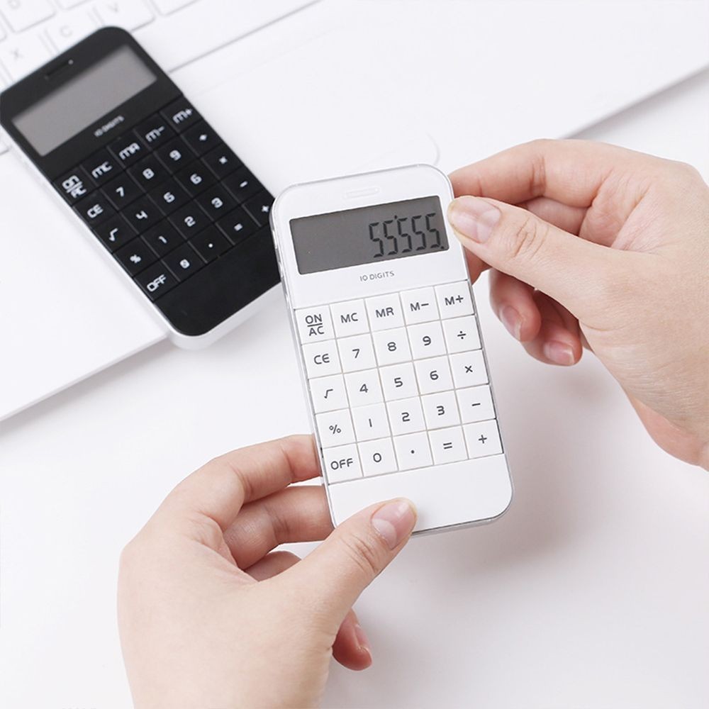 

Fashion Digit Calculator White Electronic Display Pocket Office Universal Digit CalculatorCalculator Mini Cheap Calculator