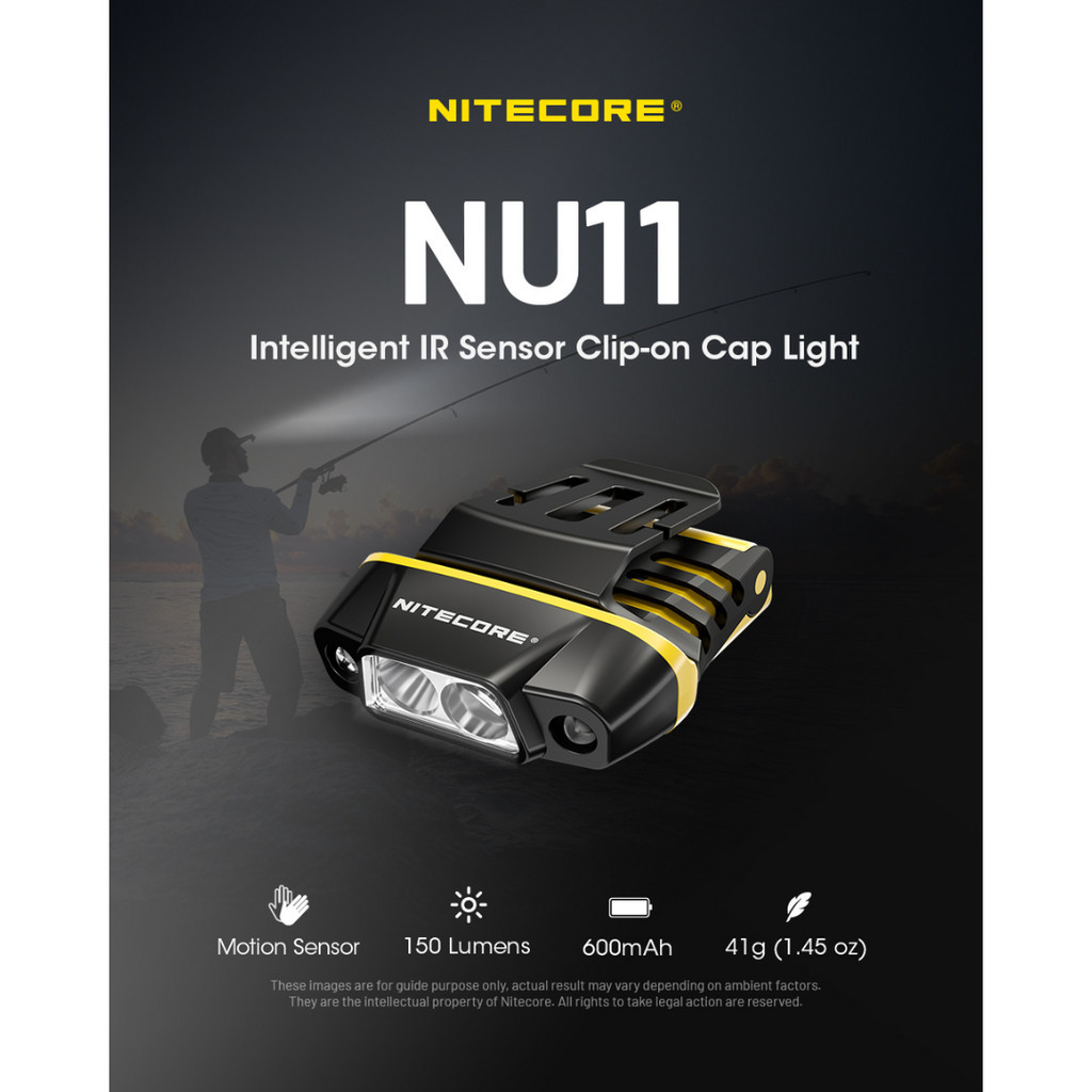 NITECORE Headlamp NU11: Senter Kepala Dual Beam Sensor Gerak