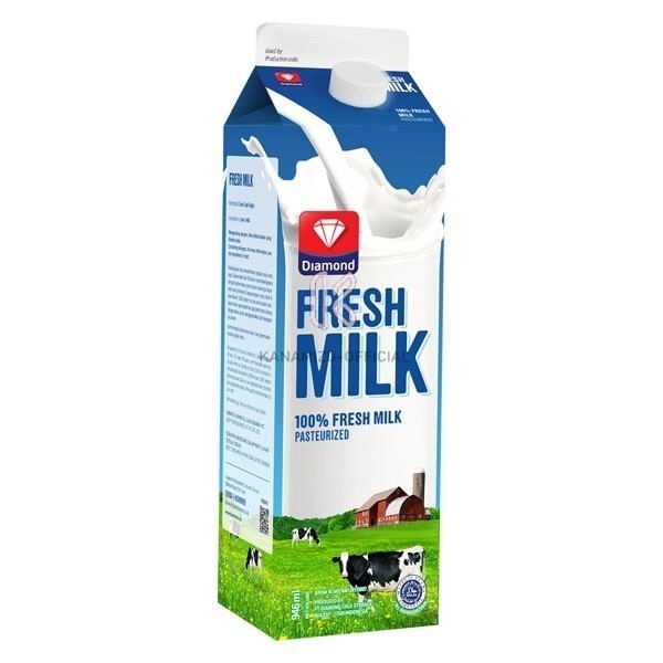 

Diamond Fresh Milk Susu Segar Pasteurisasi Uht Plain Kemasan Ulir Grosir Profesional 946 ml 1 Liter 1000 ml Karton Dus