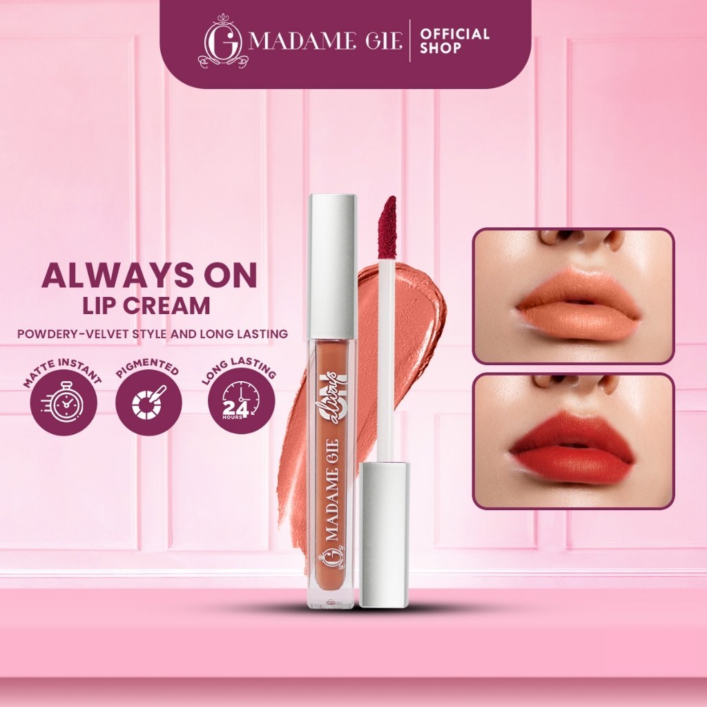 MADAME GIE ALWAYS ON LIPCREAM - MakeUp Lip Cream Lipstik