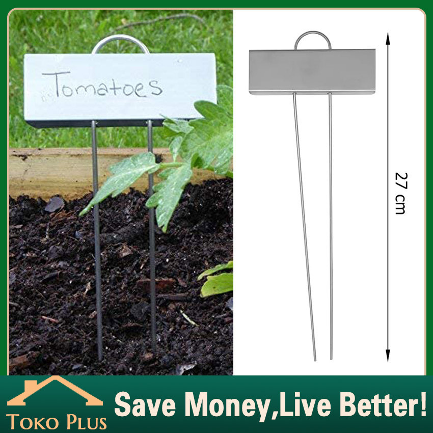 5Pcs Plant Tag Label Penanda Tanaman Logam Hias Dapat Digunakan Kembali - Label Tanaman Waterproof B