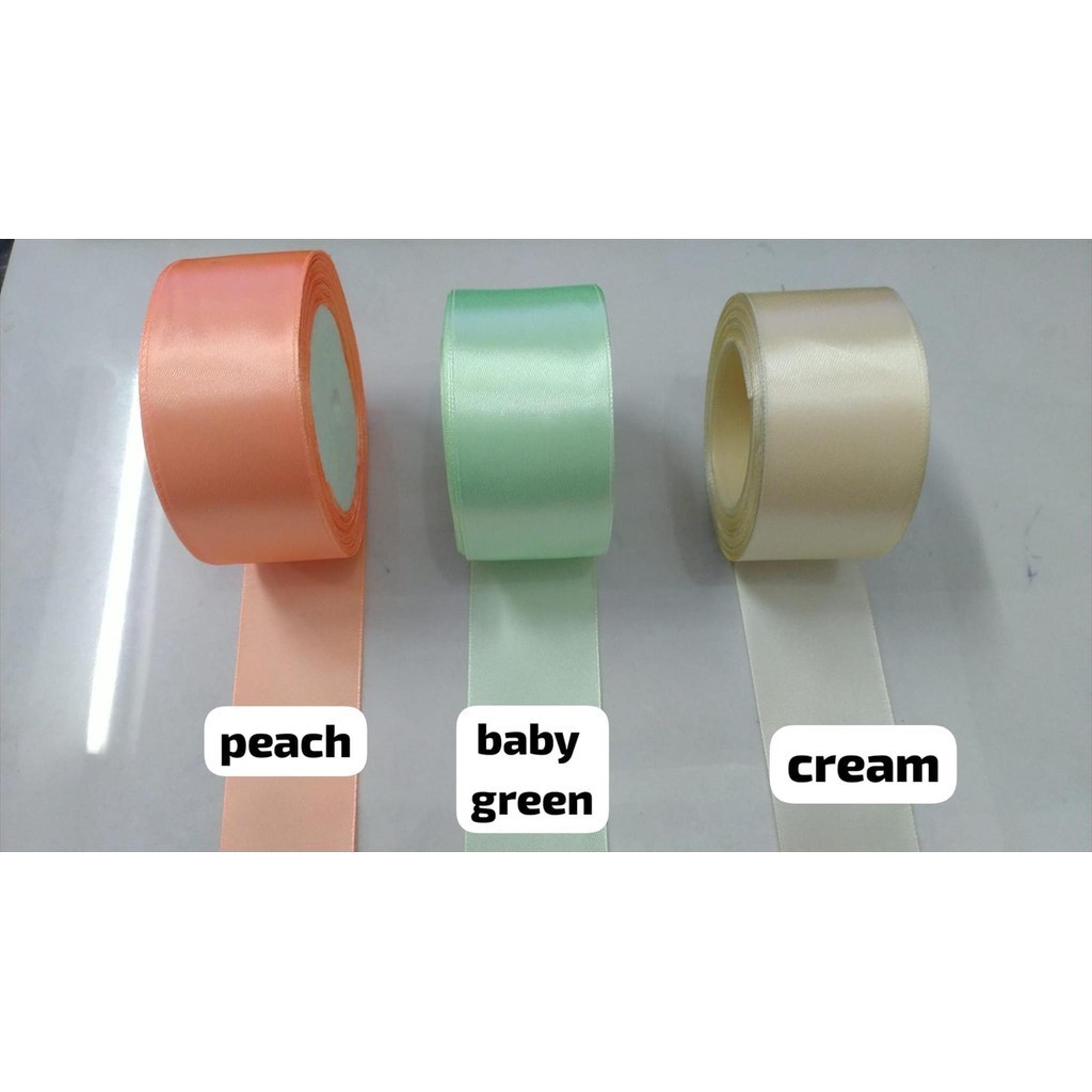 

[1 METER] 4CM SATIN RIBBON SOLID COLOR / Pita Satin Polos Kado Hampers Bouquet