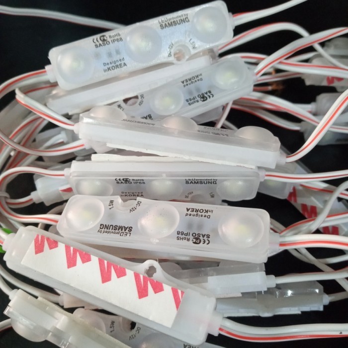 LED Module Chip Samsung Saso Dof NC Clear IP68 Tipe 5630 2835 Power 1.5W DC 12V Reklame Neon Box