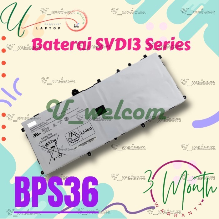 Battery Baterai VGP-BPS36 BPS36 S Vaio Duo 13 Convertible Touch 13.3" SVD1323YCGW SVD132A14L SVD1321