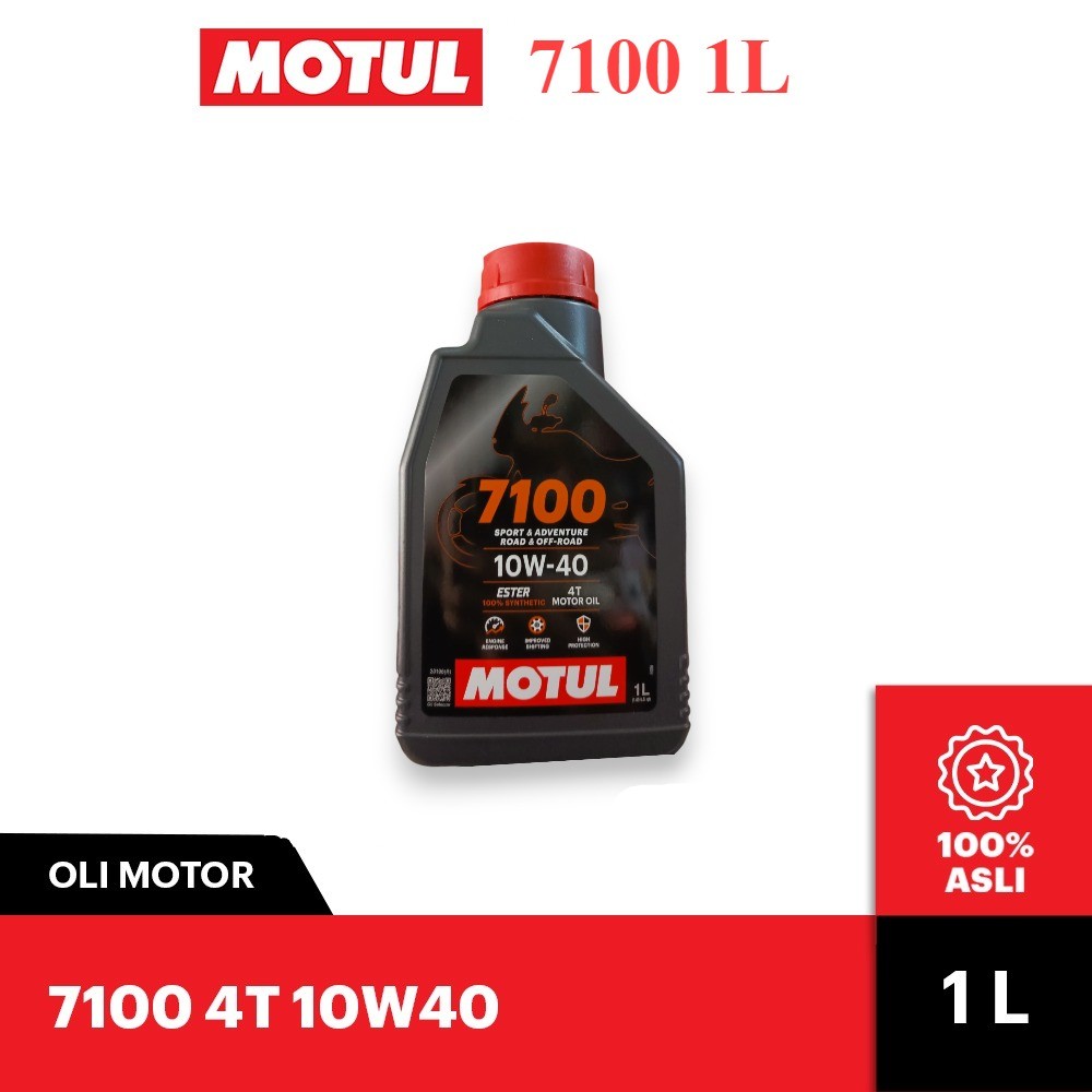 Oli Motor ASLI ORI Motul 7100 ESTER SYNTHETIC 4T 10W40 1L ORIGINAL OIL MESIN SATRIA FU VIXION R15 JU