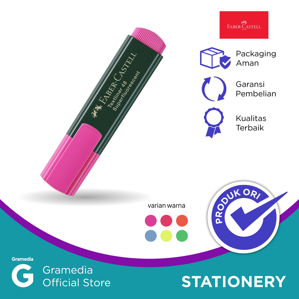 

Faber Castell Textliner - Stabilo Warna Pink