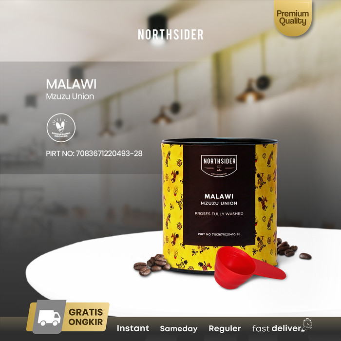 

Roux Northsider Kopi Arabika Malawi Mzuzu Union Coffee fully-washed - 100g, Biji Kopi