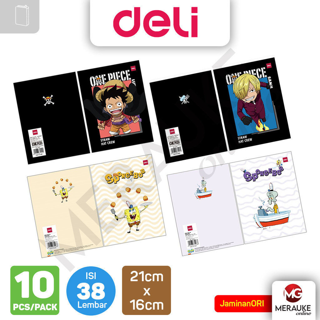 

Buku Tulis DELI 38 Lembar Karakter (1 Pack isi 10 Buku)