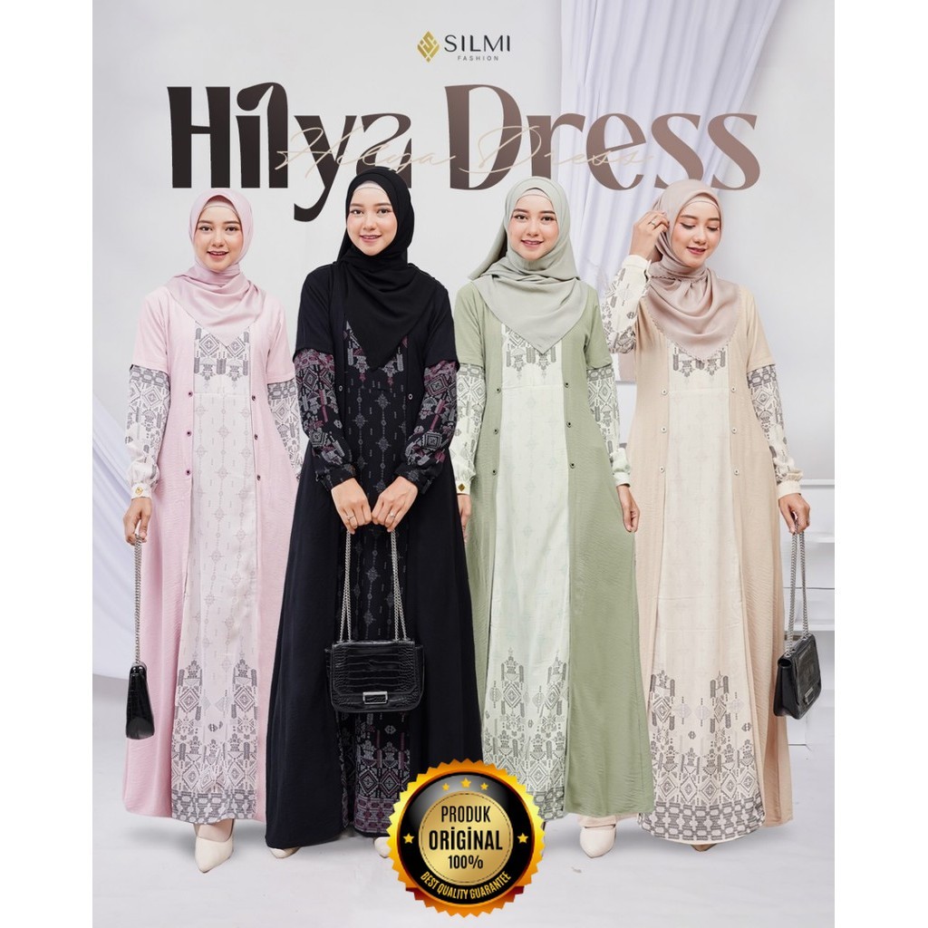 Dress Premium Hilya Gamis Baju Muslim Mewah By Silmi