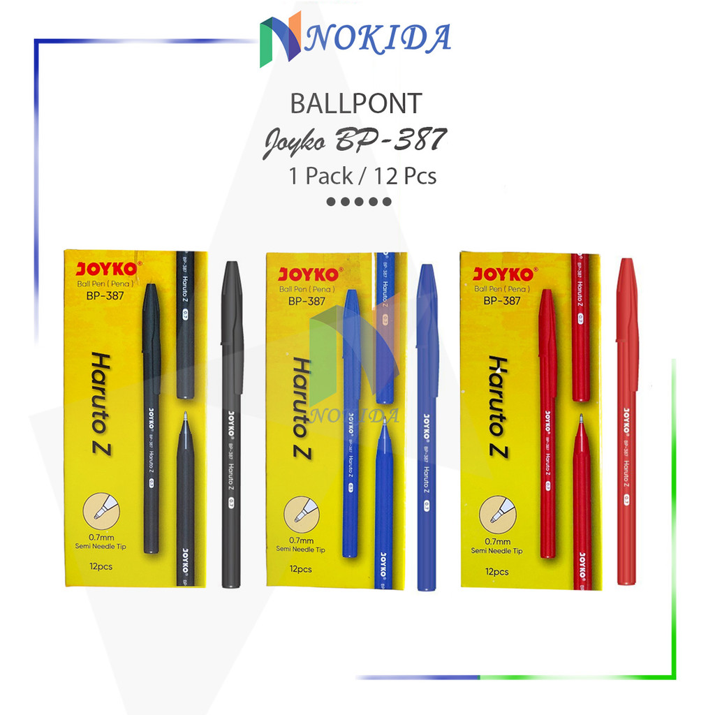 

Nokida Pulpen Joyko Haruto Z BP-387 [1 Pack/12 Pcs] / Alat Tulis Sekolah / Polpen Joyko Ballpoint Pena 1 Lusin / Bolpen 1 Pak / Bulpen Bulpoin Balpoint 1 Pack / Ball Pen 1 Box