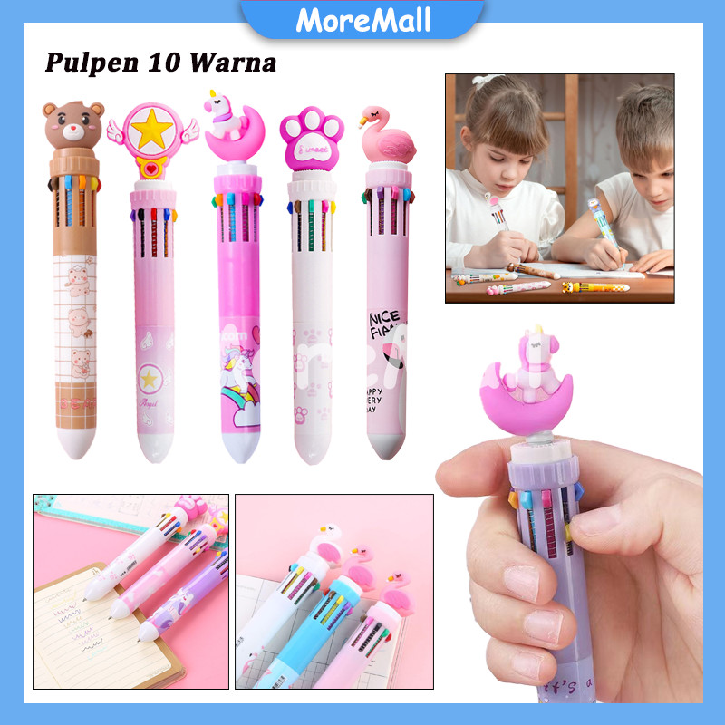 

Pen Alat tulis Sekolah / Bulpen 10 Warna Bermotif Lucu