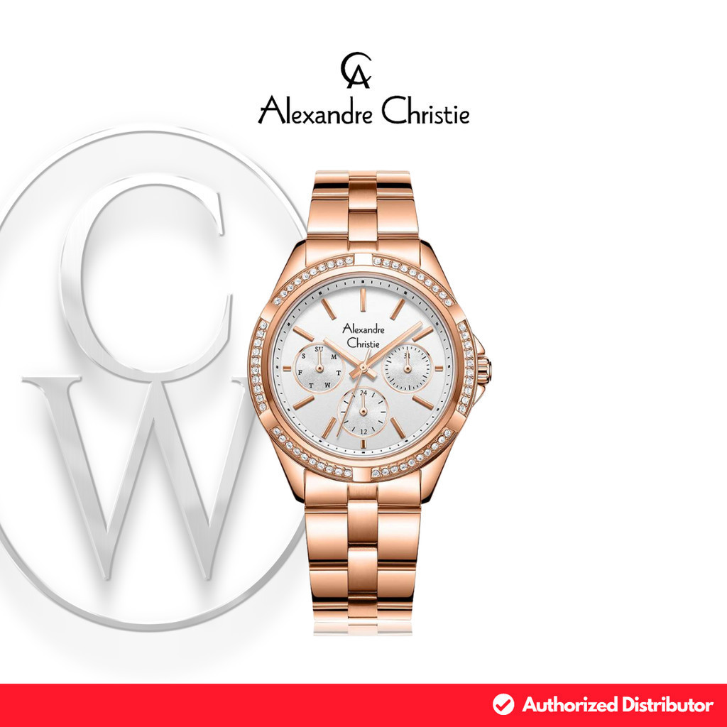 Jam Tangan Wanita Alexandre Christie AC 2947 BFBRGSL Rantai Casual