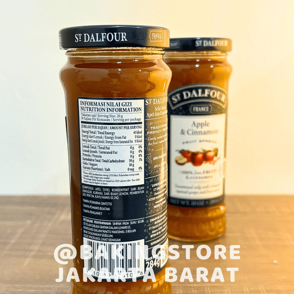 

GFD Selai St. Dalfour Apple & Cinnamon Jam Fruit Spread 10 Oz 284 Gr