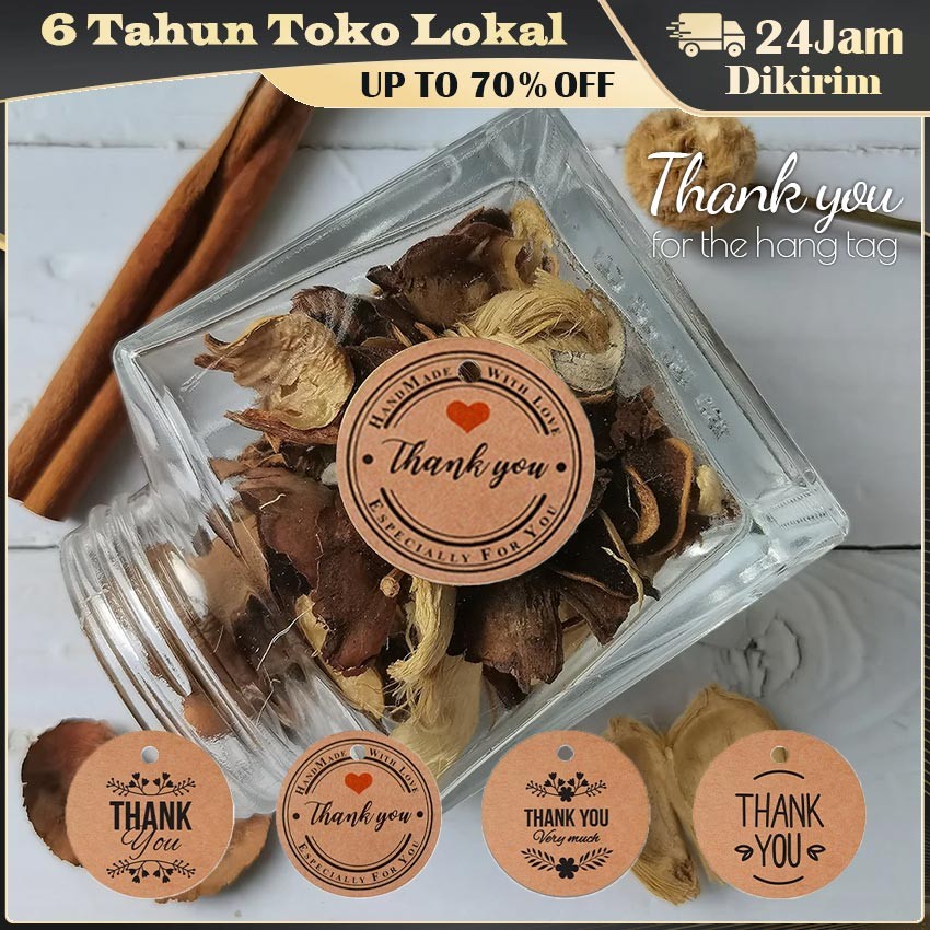

Hang Tag Label Thank you / Hang Tag Kraft Terima Kasih / Tali Hang Tag Bulat / Hang tag Kotak / Label Thank You
