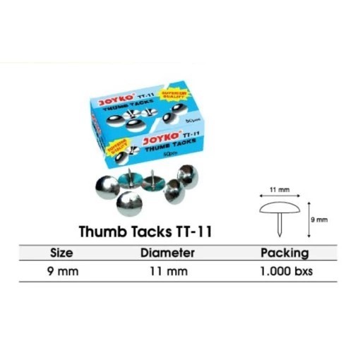 

Paku Payung / Thumb Tack merk JOYKO TT-11