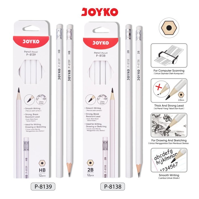 

Pencil Pensil Joyko P-8138 ~ 8139 1 BOX 12 PCS