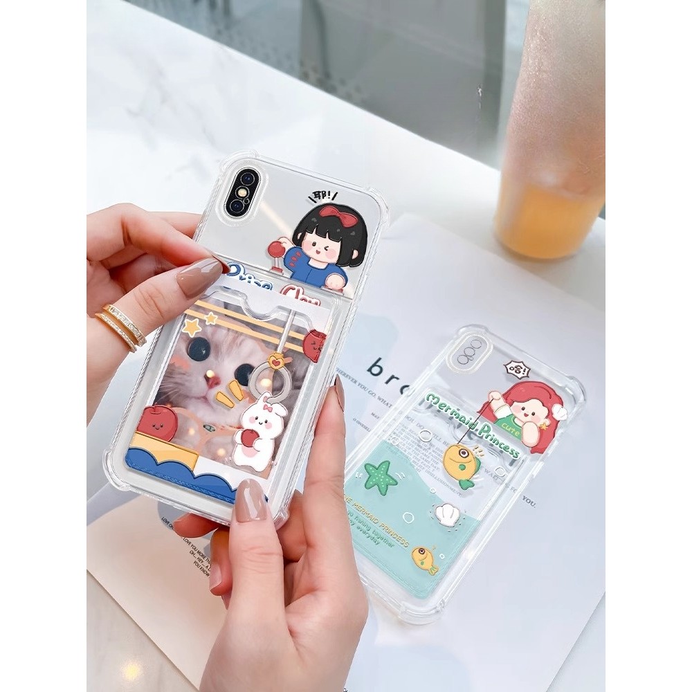 【new】 Disney Alice Card Holder Phone Case for samsung Galaxy /S21 Ultra/S21 Plus/S23 FE/S24 Ultra/S2