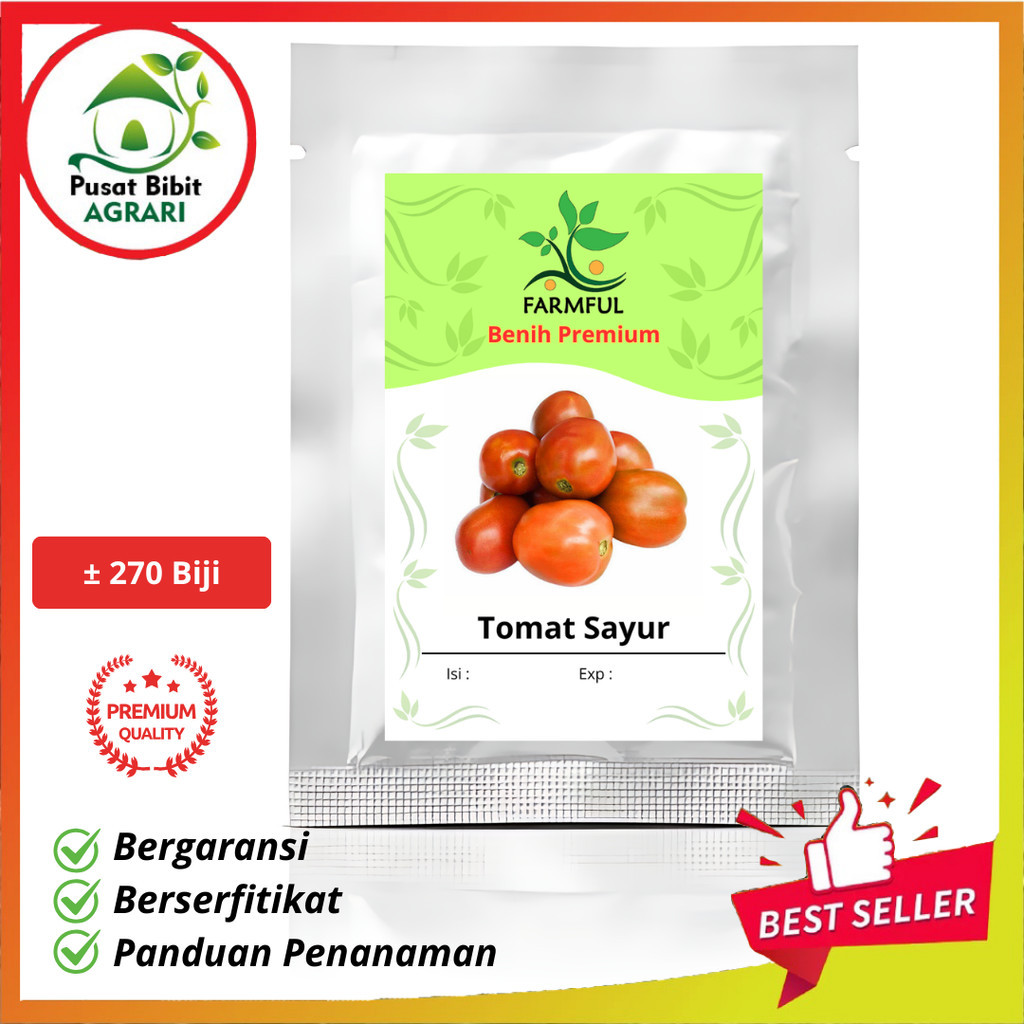 FARMFUL Benih Tomat Sayur Merah Unggul Kemasan Besar
