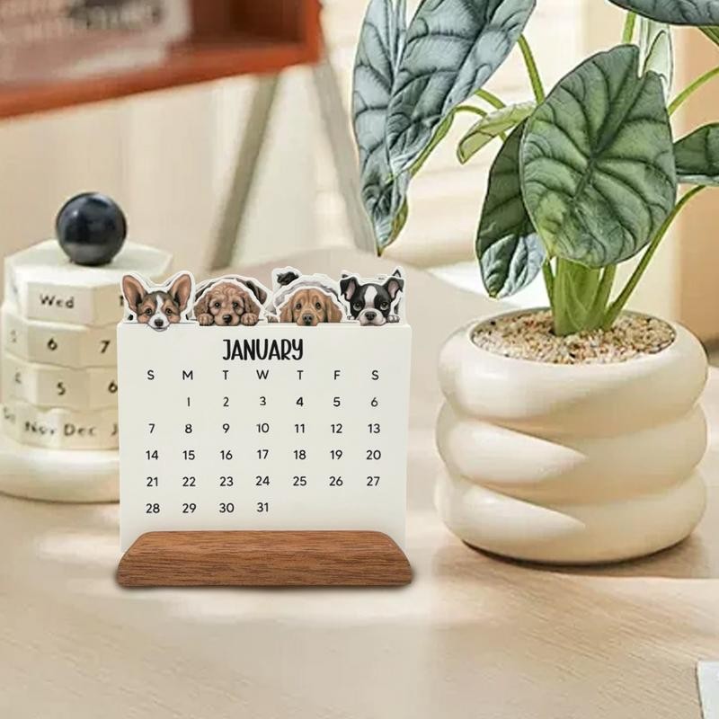 

Dog Desktop Calendar Cute Desk Monthly Calendar Planner Family Planner Calendar With Monthly Doggy Images For Dog Lover