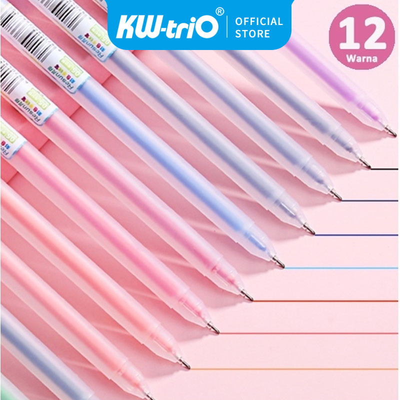 

Colorful Gel Pen/Pulpen gel 12 warna/DIY Color Gel Pen Pulpen Gel 12 Warna Cerah Needle Tip 0.5mm/Tinta Banyak ATK Kantor Pena buku pegangan