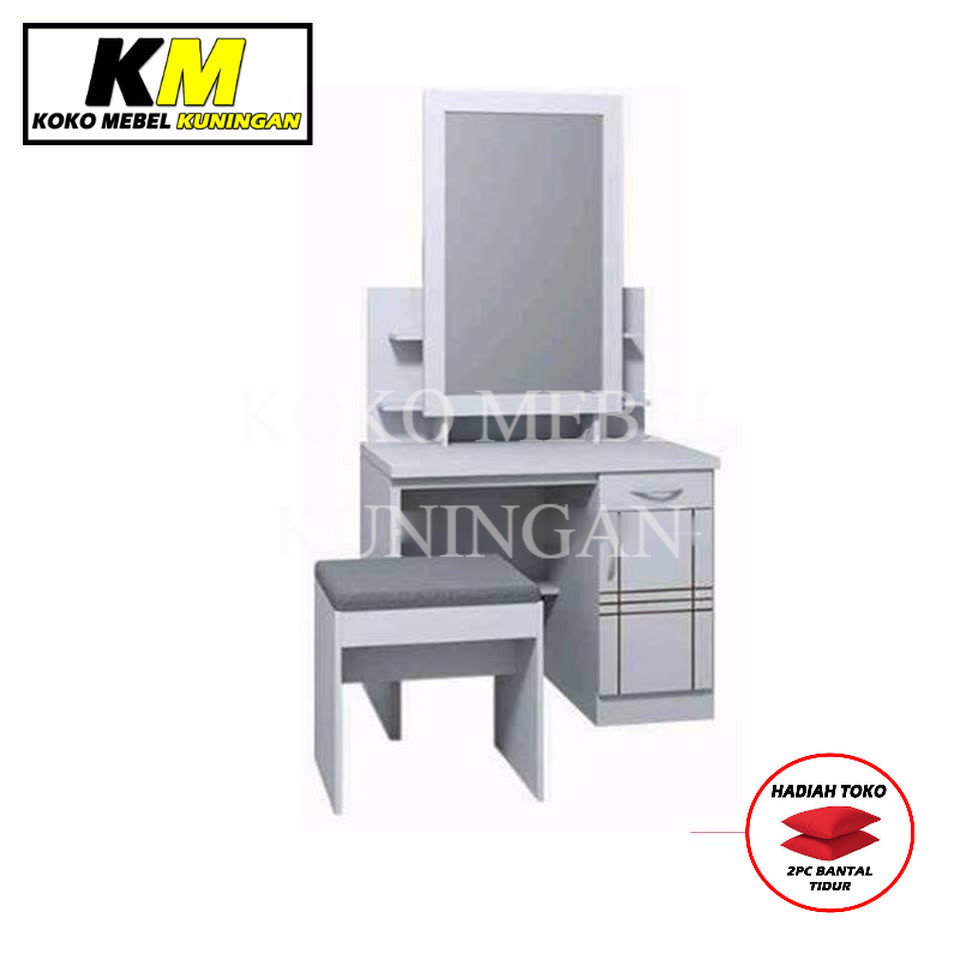 (FREE BANTAL TIDUR) Meja Rias Sliding Putih Mebel Termurah Terlaris Cirebon Bandung Pemalang Pekalon