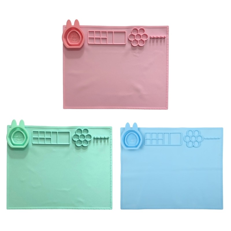 

Silicone Paint Mat For Water Color with Cleaning Cup Set Table Protector Artist Nonstick Silicone Sheet DIY