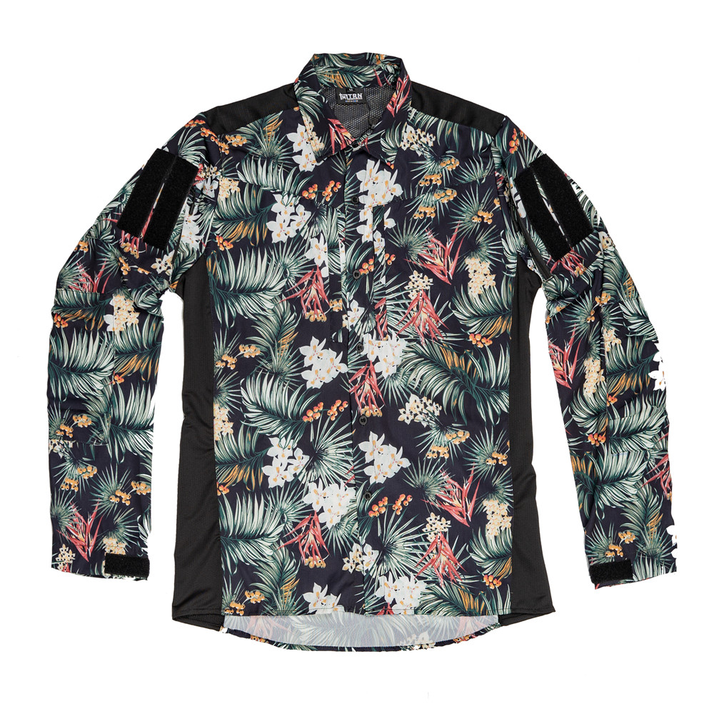 

Thin Breathable Beach Resort Wind Tactical Commuting Hawaiian Flower Shirt