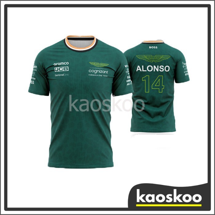 Kaos Jersey F1 Formula One Aston Martin Racing Team 2024 Alonso 14