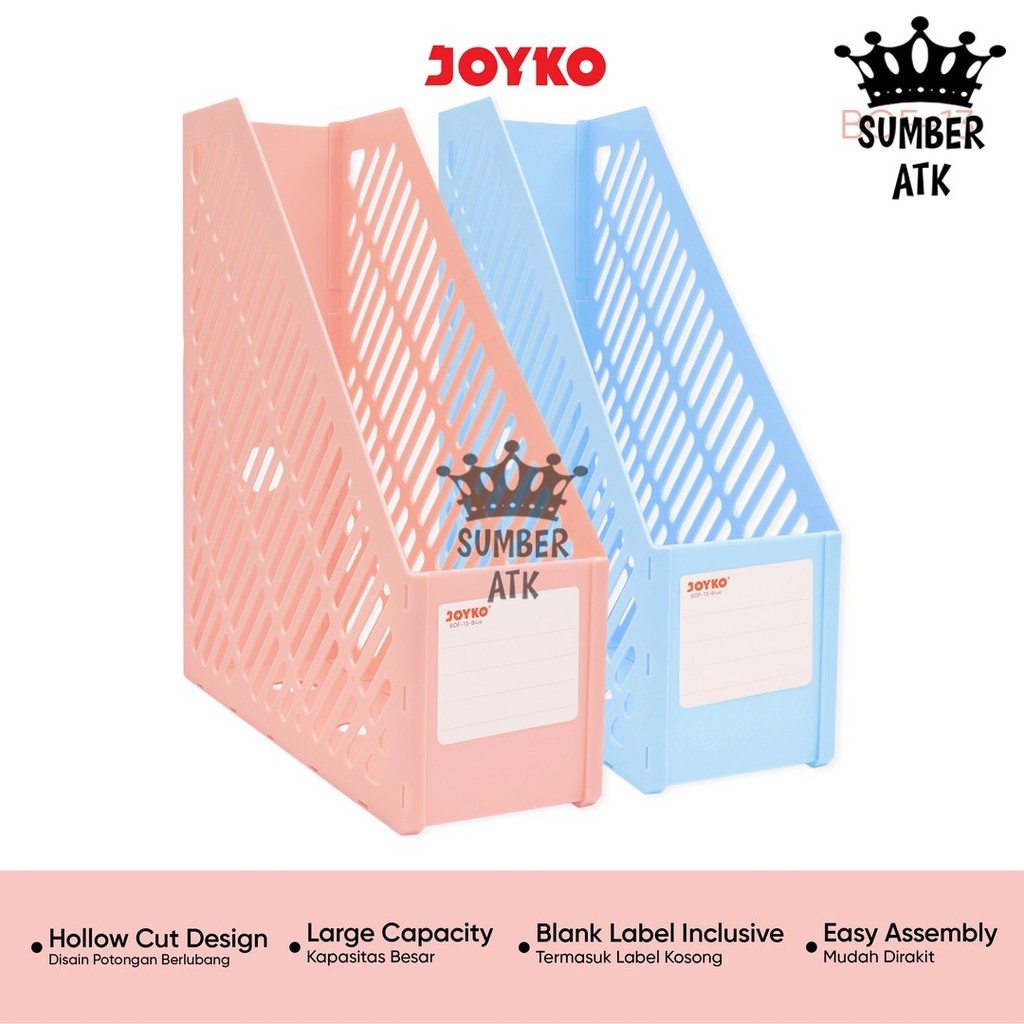 

Box File Keranjang Plastik Rakit Joyko BOF-13 Blue Pink