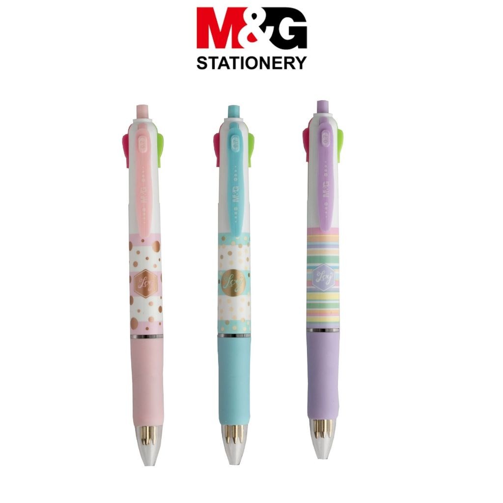 

Pulpen 4 in 1 M&G #ABP803R5 Ballpaint 3 Color Tip 0.7 Tinta Hitam Biru Merah Hijau Pena Cetek - SATUAN- SHAGB