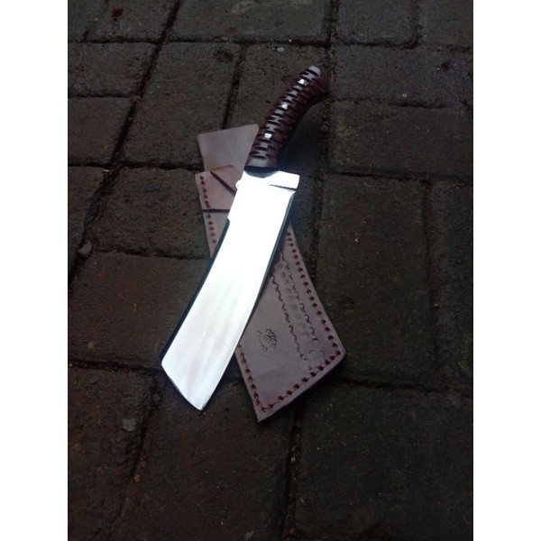 MAL 0009 Choper cacah tulang Materlial Per Stell Sarung Kulit