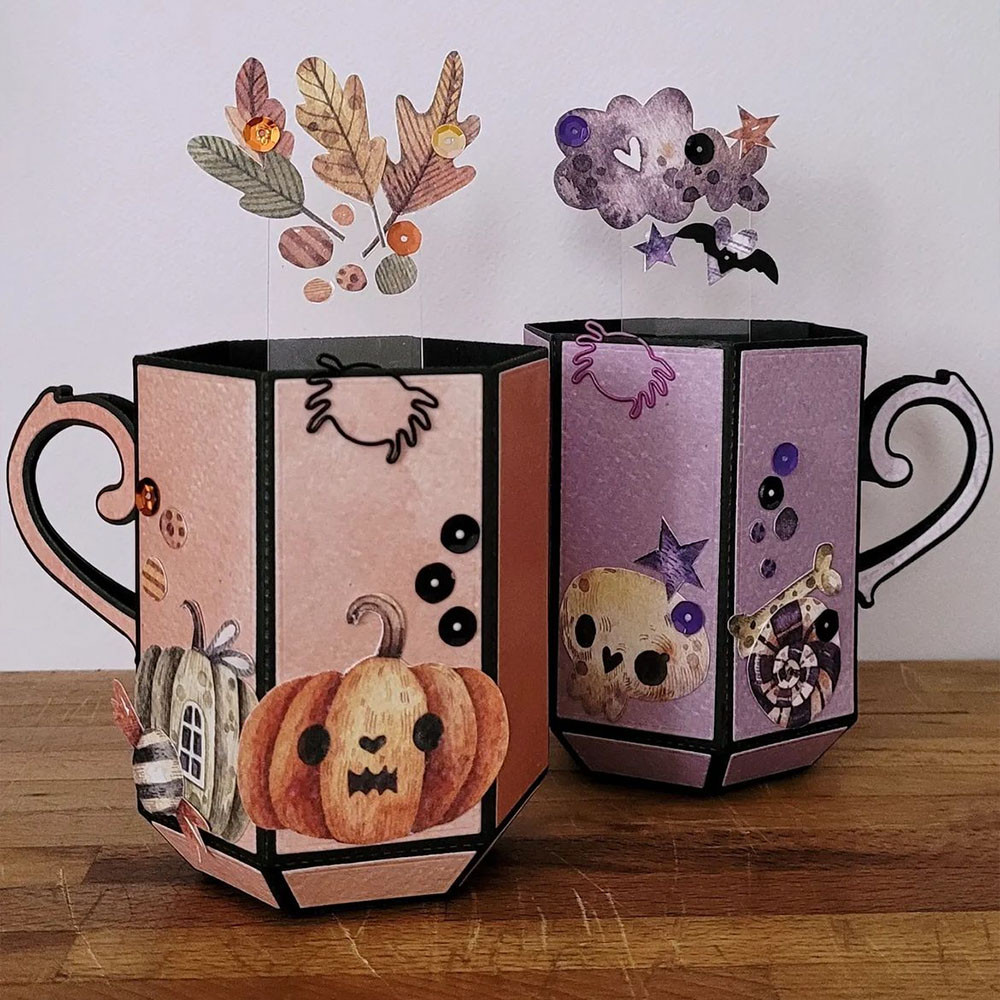 

KSCRAFT 3D Coffee Mug Metal Cutting Dies Stencils for DIY Scrapbooking Decorative Embossing DIY Paper Cards