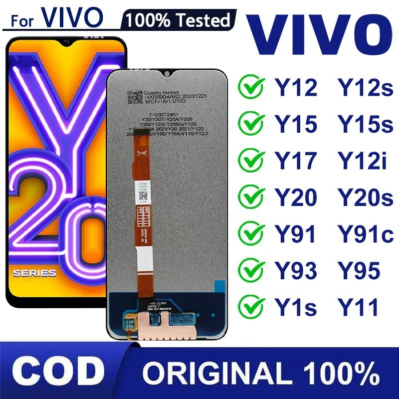 LCD VIVO Y17/Y12/Y15/Y12i/Y20/Y12S/Y15S/Y91c/Y91/Y93 ORIGINAL100% hp asli ori Fullset Touchscreen