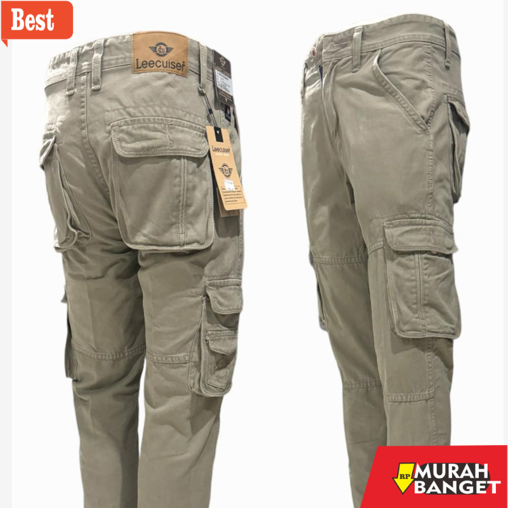 celana cargo panjang pria Celana Cargo Panjang Leecuiser Pria//Celana Cargo Kualitas Cardinal//Bahan