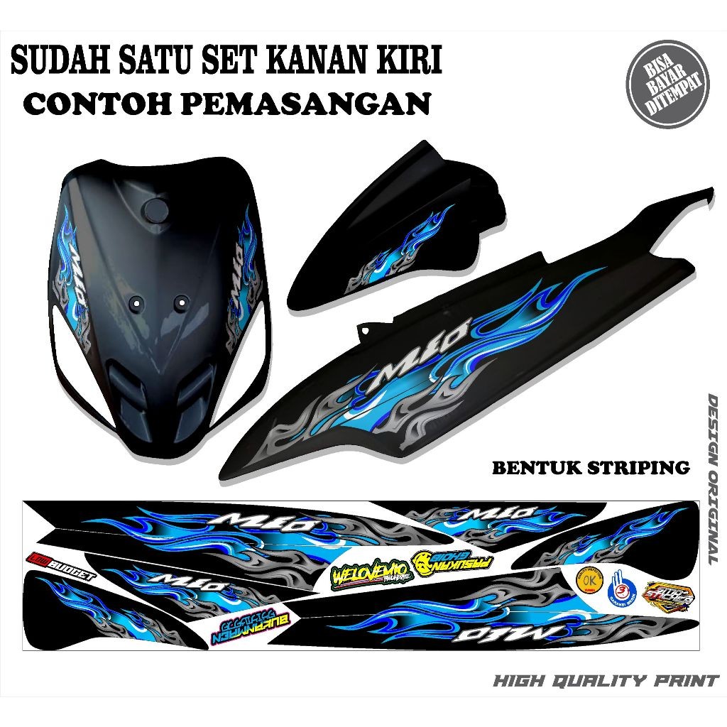 STRIPING VARIASI STICKER MIO SPORTY/SMILE MOTIF API